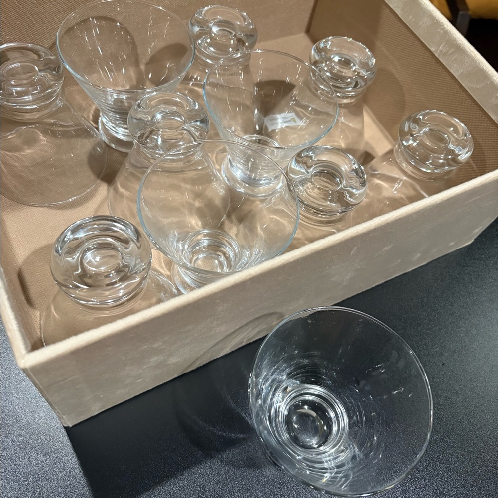 Elegant Clear Glass Cocktail Glasses